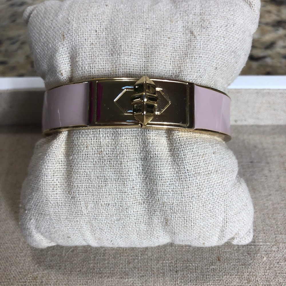STELLA & DOT Rebel Bangle in Blush/Pink Enamel NIB